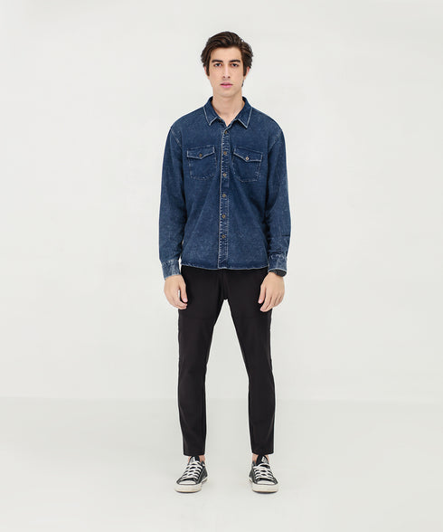 Men's Denim Button Down Shirt